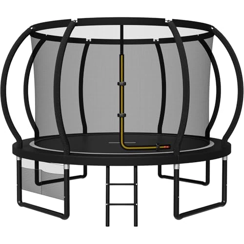 Offerta a tempo: JUMMICO Trampolino da Giardino per Bambini con Rete di Sicurezza - Diametri 228, 305, 366, 427 cm - Tappeto Elastico e Molla Portata Massima 150 kg - 12% da 254.80 € a 223.99 €