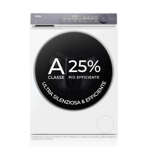 Offerta a tempo: Haier X Serie 7 Lavatrice Slim 8 kg, Libera Installazione, Carica Frontale, Classe A-25%, 1400 Giri, Motore Direct Motion, Wi-Fi, hOn, 60 x 50 x 85 cm, Antracite Starry Silver - HW80-B14367GTUIT - 26% da 549.00 € a 407.00 €
