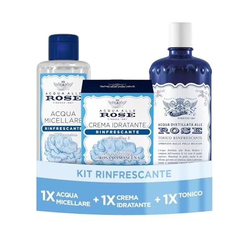 Offerta a tempo: Acqua alle Rose, Tonico + Acqua Micellare + Crema Viso Rinfrescante - 40% da 19.99 € a 11.99 €