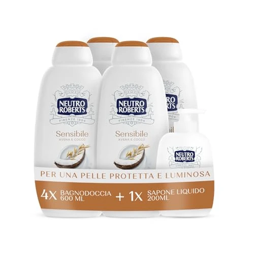 Offerta a tempo: Neutro Roberts, Sensibile Avena e Cocco 600 X 4 + Sapone Idratante - 40% da 18.95 € a 11.37 €