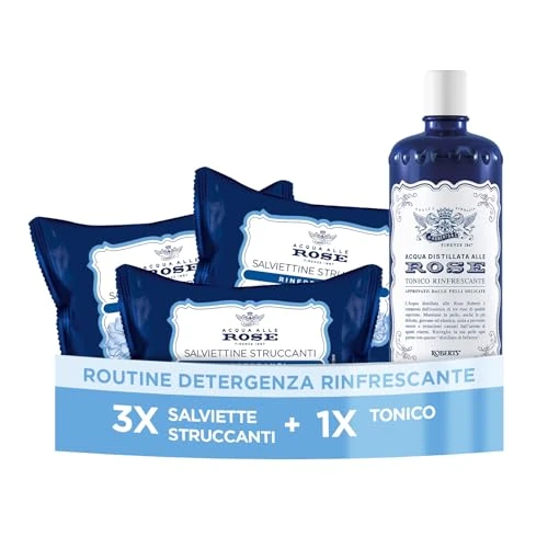 Offerta a tempo: Acqua alle Rose, Salviette Struccanti Rinfrescanti + Tonico Viso - 40% da 14.99 € a 8.99 €