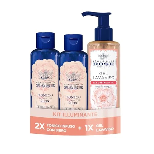 Offerta a tempo: Acqua alle Rose, Kit Tonico Illuminante + Gel lavaviso Illuminante - 50% da 12.99 € a 6.50 €