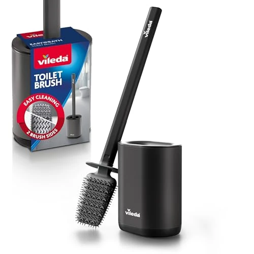 Offerta a tempo: Vileda Scopino WC in Silicone Nero - Testa Flessibile e Manico Inox - 32% da 26.99 € a 18.46 €