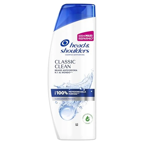 Head & Shoulders Anti-Schuppen Shampoo Classic Clean 400 ml. Bekämpft Schuppen, Fett und Juckreiz ab der 1. Wäsche, bis zu 100% Schuppenschutz, klinisch nachgewiesen. Frischegefühl
