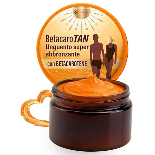 Offerta a tempo: CREMA ABBRONZANTE CORPO Accelleratore abbronzatura con Betacarotene per abbronzatura forte, con Vitamina E Olio di Ricino e Olio di Mandorle Dolci. Attivatore Abbronzatura, Ambioph - 20% da 19.90 € a 15.94 €