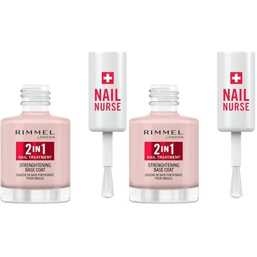 Offerta a tempo: RIMMEL LONDON Nail Nurse 2 In 1 Tratamiento De Uñas & Base Coat 12 Ml per chi cerca qualità e praticità, per uso pratico e risultati affidabili, 12 ml (Confezione da 2) - 71% da 20.00 € a 5.80 €