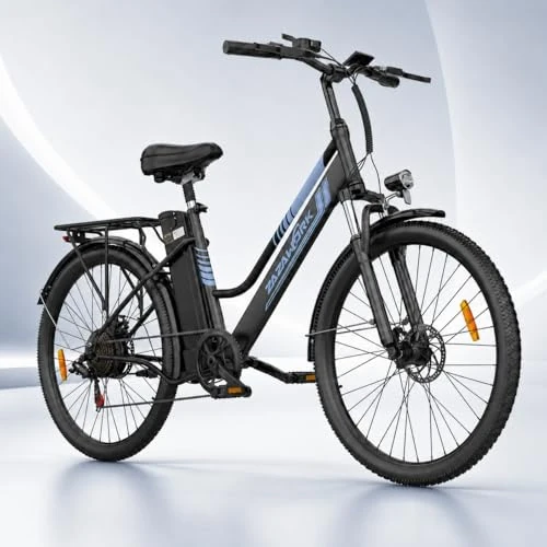 Offerta a tempo: ZAZAWORK Bicicletta Elettrica per Adulti 250W motore 26 pollici bici elettrica 36V20AH batteria rimovibile autonomia 90-100km sistema di freni a disco pedalata assistita con display LED (nero) - 0.00% da 799.00 € a 799.00 €