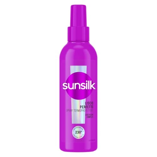 Offerta a tempo: Sunsilk Spray Termoprotettore Capelli, Linea Liscio Perfetto, Senza Risciacquo, Anticrespo Capelli, Protegge dal Calore, Texture Ultra-leggera, con Olio di Argan, Proteine della Seta e Biotina - 64.92% da 11.09 € a 3.89 €