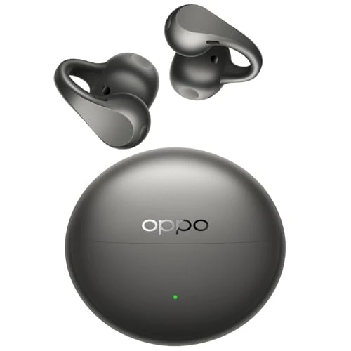 Offerta a tempo: OPPO Enco Clip2 Cuffie Open-Ear, Doppi Driver 11mm+9mm, Bluetooth 6.1 Suono Dynaudio, Comfort EarHug, Audio Hi-Res LHDC 5.0, 40H Autonomia, Chiamate Ossee Nitide, Slate Grey - 12% da 179.00 € a 157.52 €