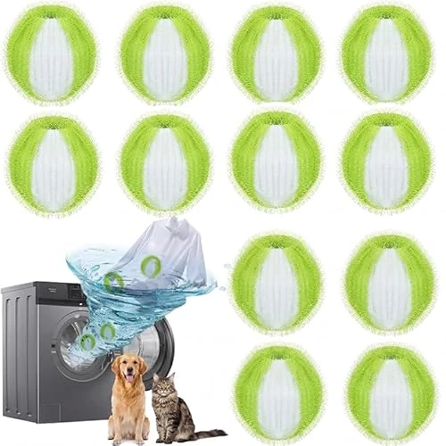 Oferta limitada: Bola antipelos para lavadora, lote de 12 removedores de pelo de animales, lavadora, reutilizable, atrapa pelo, lavadora elimina pelo de gato, perro, peluches, para ropa y secador de 14.99 € a 14.99 € (ahorro 0.00%)