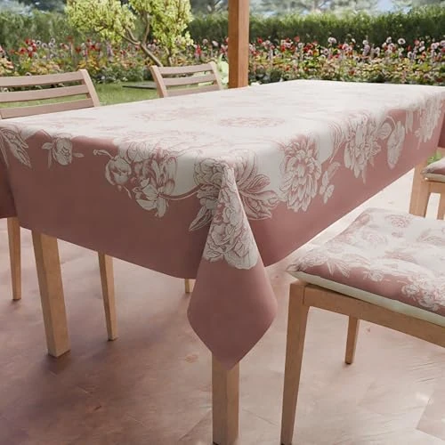 Oferta limitada: PETTI ARTIGIANI ITALIANI – Mantel Rectangular Antimanchas/Cubremesa de Cocina – Diseño de peonías en Rosa empolvado Oscuro – para 18 comensales (140x360 cm) de 39.90 € a 39.90 € (ahorro 0.00%)