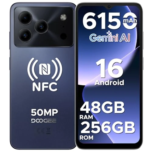Offerta a tempo: DOOGEESmart Note 56 Plus Smartphone Android 16, 48GB+256GB Cellulari, 50MP+8MP, 6150mAh Telefono Cellulare, 6.56" 90Hz Octa-Core Telefoni, Fingerprint/Face ID/4G Dual SIM/Widevine L1/NFC - Viola - 0.00% da 239.99 € a 239.99 €