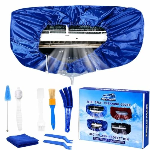 Oferta limitada: ZSPLIT-MAIR Kit de limpieza aire acondicionado 360° profesional para aire acondicionado split y mural, funda de limpieza con accesorios para una limpieza fácil en casa (Azul Oscuro, XL) de 39.90 € a 26.99 € (ahorro 32%)