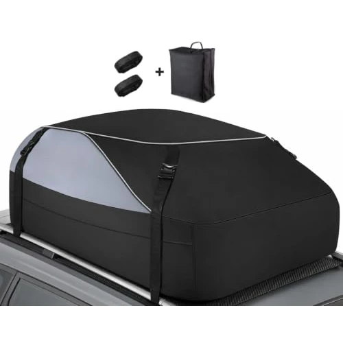 Oferta limitada: Sailnovo Cofre de Techo Plegable para Coche,para Techo de Coche 425 litros (15 pies cúbicos), Plegable e Impermeable Bolsas Coche Cargador de Carga en el Techo, Viajar, Coches(Gris-Negro) de 80.33 € a 80.33 € (ahorro 0.00%)