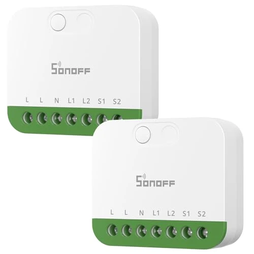 Limited-time offer: SONOFF MINI DUO, Matter Over WiFi, 2-Chanel WiFi Smart Switch, 16A Total Load, Remote & Automated Control, Neutral Required, Alexa/Google Assistant Compatible, 2 Pack from 30.62 £ to 26.03 £ (save 15%)