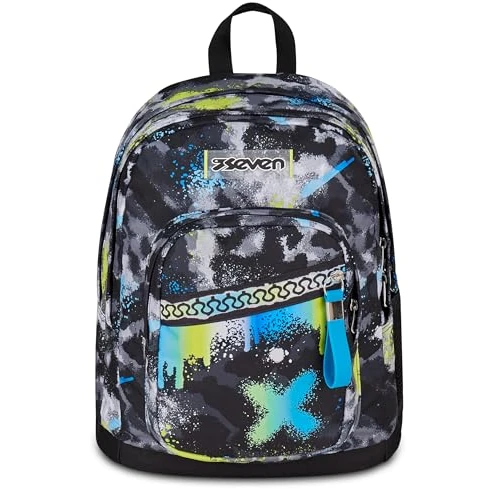 Limited-time offer: Seven New Fit Backpack, Double Compartment, Bottle Pocket, School and Leisure, Acid Green, Children and Teenagers, Green/Black from 71.65 £ to 71.65 £ (save 0.00%)