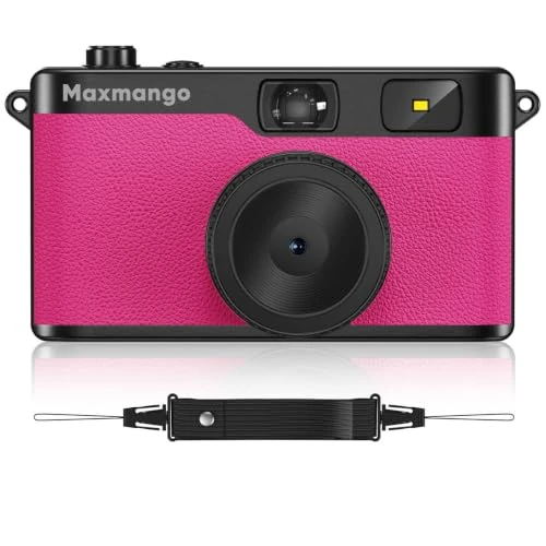 Oferta limitada: Maxmango D53 Camara Vintage Digital sin Pantalla, Cámara Retro 12 MP para Capturar Momentos Reales, Filtros DIY Descargables, Transferencia USB-C, Tarjeta SD de 8 GB Incluida (Rosa) de 69.99 € a 69.99 € (ahorro 0.00%)