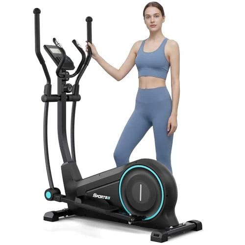 Oferta limitada: Dripex Elíptica de casa ultra silenciosa, 16 niveles de resistencia magnética, pantalla LCD, soporta hasta 120 kg, máquina de cardio para entrenamiento total del cuerpo (azul cielo) de 319.99 € a 319.99 € (ahorro 0.0%)