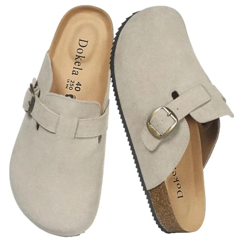 Offerta a tempo: Zoccoli e Sabot Uomo Donna Cuir Nubuck Ciabatta Comode Pantofole in Pelle - 29% da 59.99 € a 42.86 €