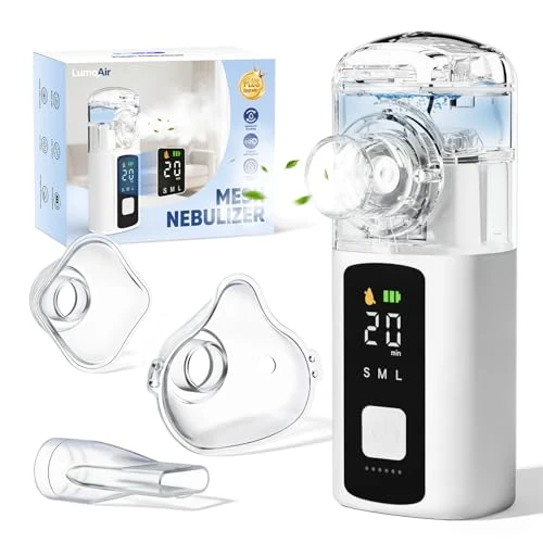Offerta a tempo: LumoAir Aerosol Portatile Silenzioso per Adulti e Bambini,Aerosol Ultrasuoni Silenzioso USB Ricaricabile,Macchina Aerosol Adulti Autopulizia,Protezione a Secco Nebulizzatore Aerosol per Casa e Viaggio - 40% da 49.99 € a 29.99 €