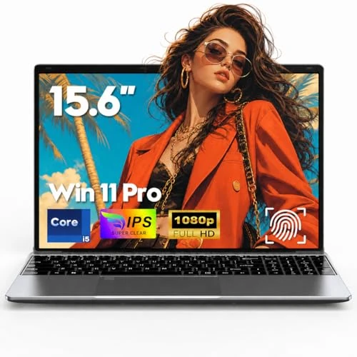 Offerta a tempo: FUNYET Computer Portatile 15,6" Core i5-6200U(Fino a 2.80Ghz), 16GB RAM 512GB SSD Laptop, IPS 1920×1080 Notebook, WiFi5, USB3.0, HDMI, Type-C, 5000mAh, Tastiera Retroilluminata, Impronta Digitale - 64% da 999.99 € a 359.99 €