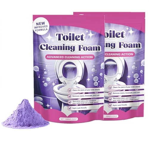 Offerta a tempo: Toilet Cleaner,Detergente per WC,Disincrostante Wc,Cleaning Block Wc,Pulizia Profonda Della Schiuma,Instant Action Foam for Sparkling Clean Toilet,Touch Free Foaming Toilets Cleaner (2 * 100G) - 51% da 38.99 € a 18.99 €