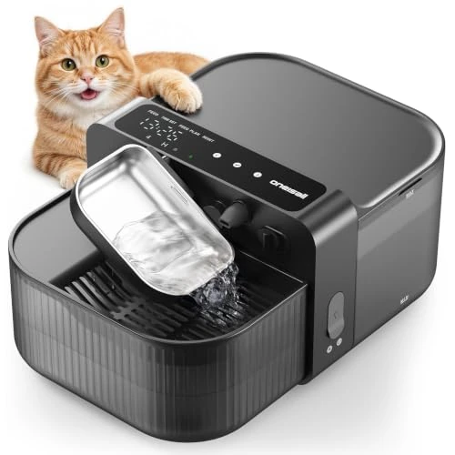 Offerta a tempo: Oneisall Fontana per gatti senza fili, 3,5 l, in acciaio inox ABS/304 - 34% da 69.99 € a 45.99 €