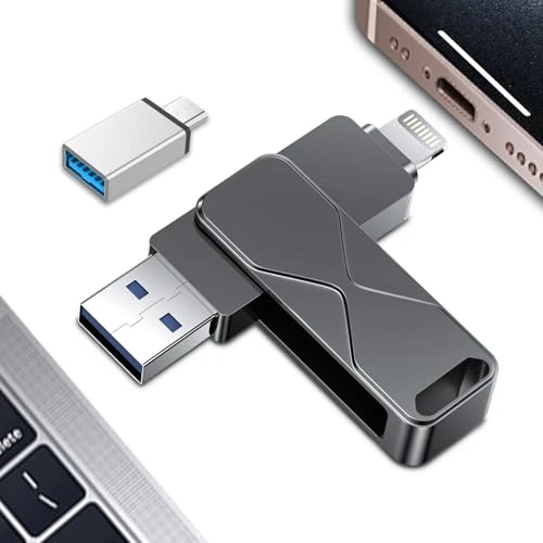 Offerta a tempo: Chiavetta Usb 256GB,Mfi Certified Lightning Memoria Esterna Pen Drive Penna Usb Chiavette 3 In 1 per iPhone,iPad,iOS,Macbook,Android,Pc Nero - 0.00% da 39.99 € a 39.99 €