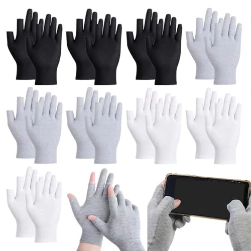 Offerta a tempo: ZENQARI 9 Paia di Guanti Cotone, Leggeri e Traspiranti, Mano Nuda, Ideali per Ciclismo, Pesca, Golf, Lavori a Mano, Lunghezza 18cm, Multi-Colore - 0.00% da 4.99 € a 4.99 €