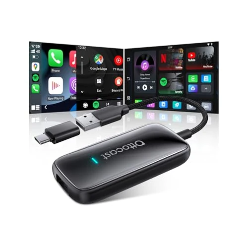Offerta a tempo: OTTOCAST Play2Video Ultra, Adattatore CarPlay Wireless & Android Auto Adattator con Netflix YouTube WiFi 6 5G Bluetooth 5.4 Adattatore CarPlay Netflix per la maggior parte delle auto dal 2016 - 0.00% da 129.99 € a 129.99 €