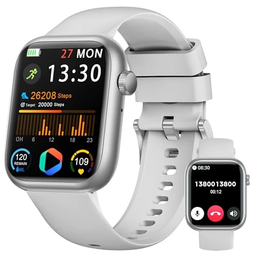 Oferta limitada: RLQA Reloj inteligente para iPhone Android, IP68, resistente al agua, para fitness y deporte, color plateado de 79.99 € a 79.99 € (ahorro 0.00%)