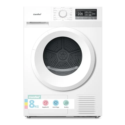 Offerta a tempo: COMFEE' Asciugatrice 8 kg a Pompa di Calore, Asciugatura Rapida 35', Anti-piega, Tecnologia EcoDry, Libera Installazione, Rinfresco, 16 Programmi, Bianca, 595x600x850 mm - CFP01EH80W - 5% da 389.90 € a 369.90 €