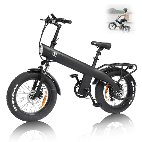 Offerta a tempo: HX Q3 Bici Elettrica Adulti per il Commuting, 48V 20Ah Batteria Rimovibile, 115Nm 20"×4.0" Fat Tire, 7 Velocità Mountain Bici Elettrica con Telaio Posteriore, Autonomia 60-120 km, E-bike Ogni Terreno - 0.00% da 999.99 € a 999.99 €