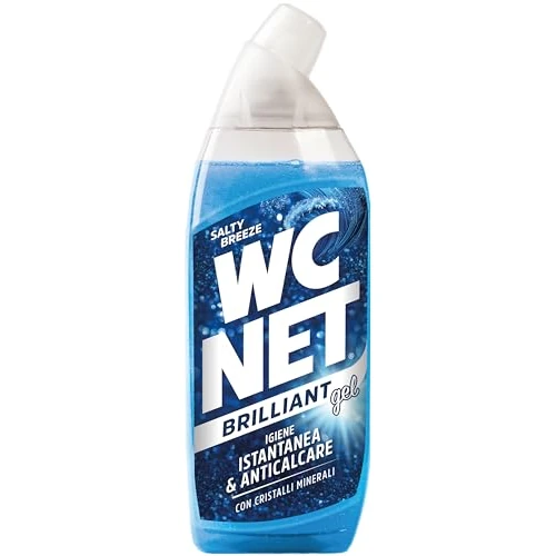 Offerta a tempo: Wc Net - Brilliant Gel Salty Breeze, Detergente Liquido per Wc, Formula Brillante con Cristalli Minerali, Igiene Profonda, Azione Anticalcare, Profumo Fresco, 700 ml - 36% da 3.29 € a 2.09 €