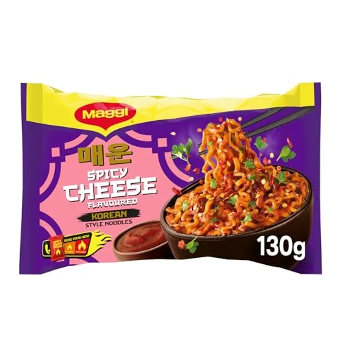 Offerta a tempo: MAGGI Korean Style Noodles Istantanei Spicy Cheese Sacchetto 130g - 32% da 2.03 € a 1.39 €