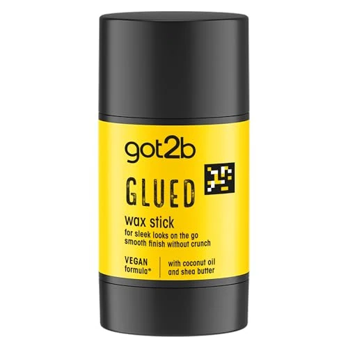 Offerta a tempo: Got2b Glued Wax Stick 50g, Stick Cera Capelli per Look Lisci e Sleek, Finitura Liscia Senza Effetto Croccante, Acconciature Durature e Super Lisce, Delicato sul Cuoio Capelluto - 15% da 5.99 € a 5.09 €