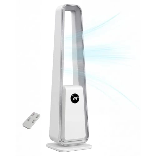 Offre limitée : Aiorber Ventilateur Sans Pale : Ventilateur Colonne Sans Pale Silencieux avec Télécommande, 24 Niveaux de Vitesse, 3 Modes, Minuterie 12H, Oscillant pour Chambre et Salon, Chambre, Maison, Bureau de 79.99 € à 79.99 € (0.00% de remise)