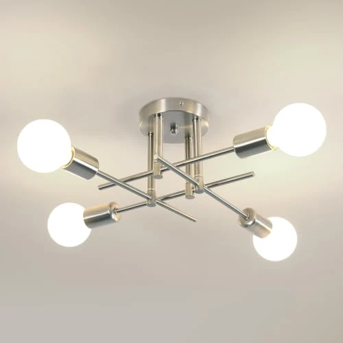Tijdelijke aanbieding: DELIPOP Sputnik-kroonluchter, plafondlamp met 4 lampen, vintage, E27 van 32.98 € naar 32.98 € (0.00% korting)