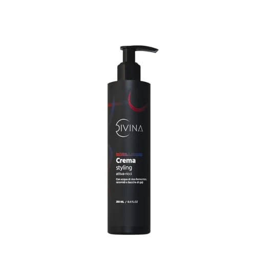 Offerta a tempo: Crema Styling per capelli mossi, ricci, super-ricci ultra definiti ed elastici Natural&Amazing di DIVINA BLK con acqua di riso, ceramidi e bacche di goji (250ml) - 0.00% da 25.00 € a 25.00 €
