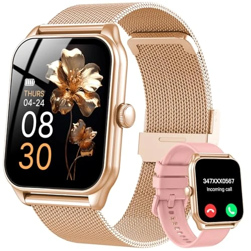 Offerta a tempo: Smartwatch Donna, 1,83" HD Orologio Smartwatch Donna con Chiamate Bluetooth, 120+ Modalità Sport, Monitoraggio Salute 24/7, Impermeabile IP68, Fitness Tracker Compatibile con Android e iOS, Oro rosa - 72% da 129.99 € a 35.99 €