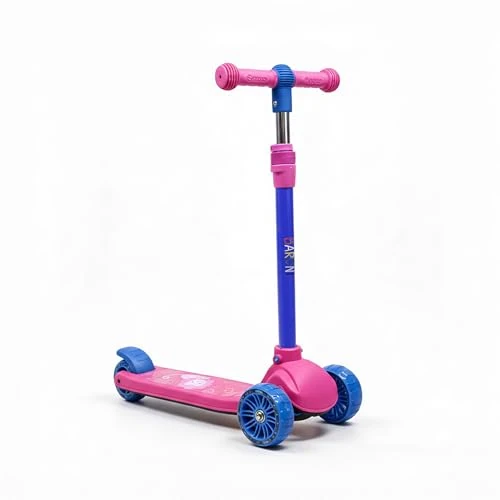 Offre limitée : Baroni Toys Trottinette à 3 roues pour enfants à partir de 3 ans, roues LED lumineuses sans piles, guidon réglable en 3 hauteurs, frein arrière, design ergonomique et stable, 52 x 25 x 81 cm (rose) de 34.99 € à 34.99 € (0.00% de remise)