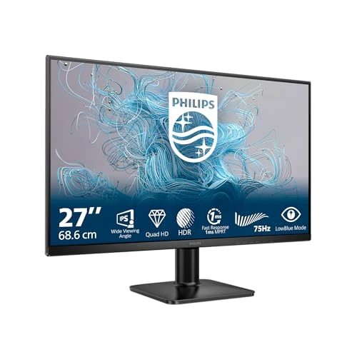 Limited-time offer: Philips 27E2N1590L 27 inch WQHD Monitor 75Hz, IPS Panel, 4ms GtG, HDR10, (2560x1440 HDMI 1x 1.4 DP 1x 1.4) Black from 119.99 £ to 119.99 £ (save 0.00%)