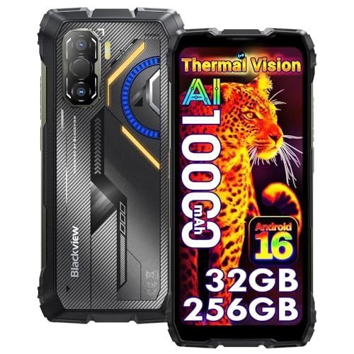 Offerta a tempo: Blackview ROCK 3 Rugged Smartphone Termocamera Android 16, 32GB+256GB/TF 2TB Al Telefono Indistruttibile, 6.78" FHD+, 108MP+50MP, Torcia 400 lumen/10000mAh Ricarica wireless 15W/IP68/NFC/OTG/Nero - 0.00% da 399.99 € a 399.99 €