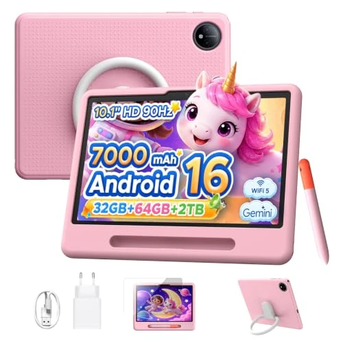 Offerta a tempo: Easerush P10 Kid Tablet con Penna Custodia in Silicone, Rosa - 40% da 199.99 € a 119.99 €