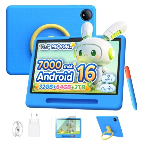 Offerta a tempo: Easerush P10 Kid Tablet con Penna Custodia in Silicone, Blu - 0.00% da 199.99 € a 199.99 €