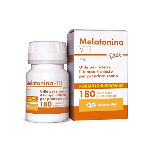 Offerta a tempo: Melatonina Viti Fast - 180 Compresse Orodispersibili, Integratore per il Sonno al Gusto Arancia, Aiuta a Ridurre il Tempo per Addormentarsi, Senza Glutine e Senza Lattosio - 38% da 16.90 € a 10.44 €