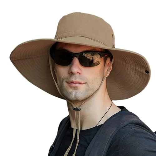 Offerta a tempo: Cappello Trekking Uomo Estivo Tesa Larga Cappello Pescatore Impermeabile Sole Cappello da Pescatore Boonie Hat per Safari Mare Montagna Esploratore Esterni Campeggio Giardinaggio Pesca Accessori - 0.00% da 19.98 € a 19.98 €