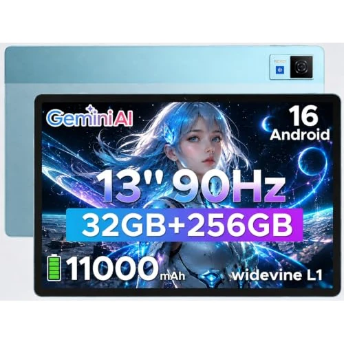 Offerta a tempo: DOOGEETab U13 Android 16 Tablet 13 Pollici, 32GB RAM+256GB ROM (2TB TF) 11000mAh Akku 18W Gaming Tablet, Unisoc T7280 Octa Core, 13MP/WidevineL1/ WiFi 5/Face ID/OTG/GPS/4 Altoparlanti/Gemini AI,Blu - 35% da 339.99 € a 219.99 €