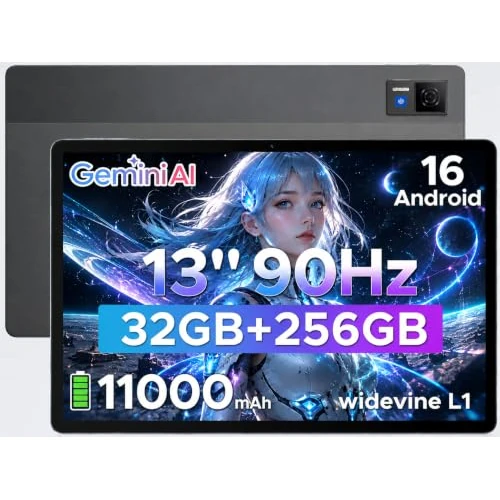 Offerta a tempo: DOOGEETab U13 Android 16 Tablet 13 Pollici, 32GB RAM+256GB ROM (2TB TF) 11000mAh Akku 18W Gaming Tablet, Unisoc T7280 Octa Core, 13MP/WidevineL1/ WiFi 5/Face ID/OTG/GPS/4 Altoparlanti/Gemini AI,Grigio - 35% da 339.99 € a 219.99 €