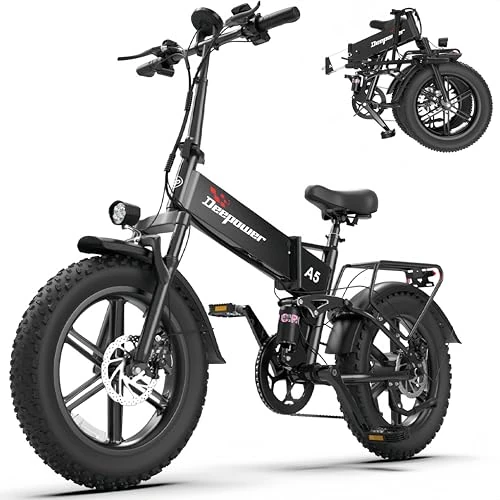 Offre limitée : DEEPOWER A5 Vélo Électrique, Batterie Amovible 48V 15.6Ah, Autonomie 110 KM, Moteur Couple 85 N·m, Vélo Électrique Pliable pour Adultes Pneus Large 20'' x 4.0, 7 Vitesses, Suspension Complète de 799.00 € à 799.00 € (0.00% de remise)
